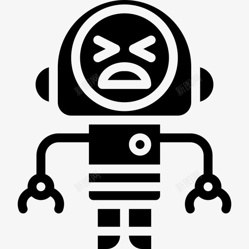 机器人机器人头像实心填充图标svg_新图网 https://ixintu.com 填充 机器人 机器人头像实心