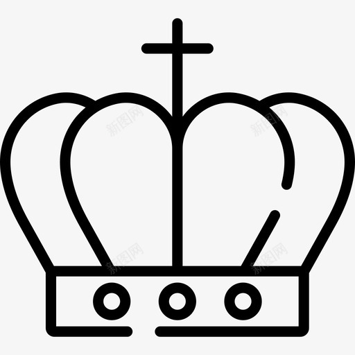 皇冠中世纪20直纹图标svg_新图网 https://ixintu.com 中世纪20 皇冠 直纹