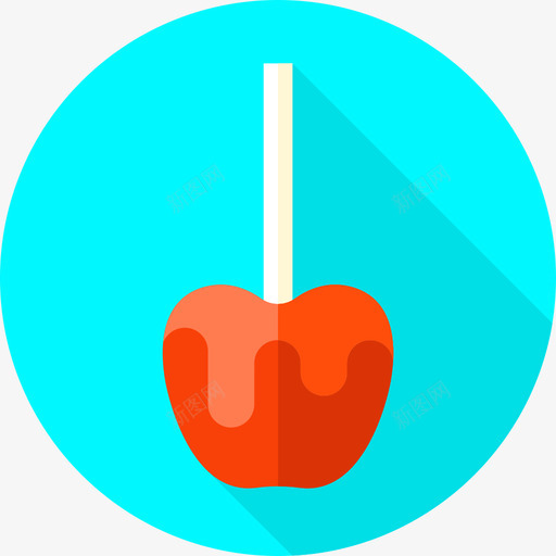 焦糖苹果甜点和糖果2扁平图标svg_新图网 https://ixintu.com 扁平 焦糖苹果 甜点和糖果2
