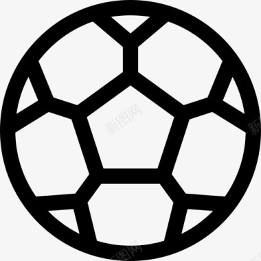 足球积极生活方式3直线型图标图标