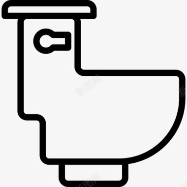 卫生间家装浴室直线型图标图标