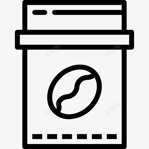 咖啡袋咖啡店53线性图标svg_新图网 https://ixintu.com 咖啡店53 咖啡袋 线性