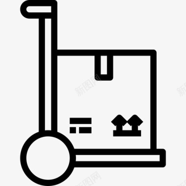 送货购物和电子商务6线性图标图标