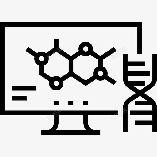 Dna化学11线性图标svg_新图网 https://ixintu.com Dna 化学11 线性