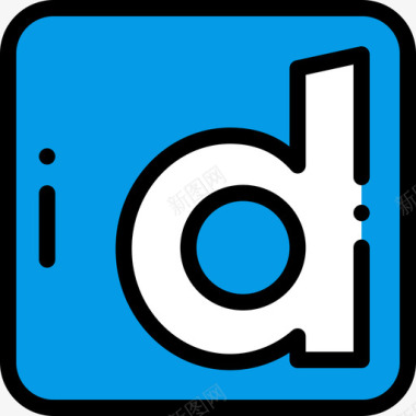 DailyMotion社交媒体35线性颜色图标图标