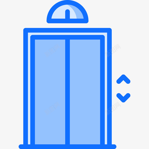 电梯真实状态7蓝色图标svg_新图网 https://ixintu.com 电梯 真实状态7 蓝色