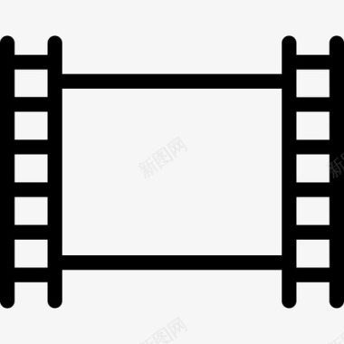 底片电影院25线性图标图标