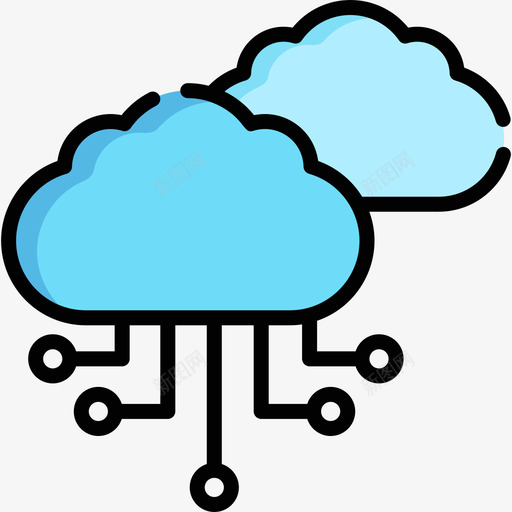 云计算云计算20线性颜色图标svg_新图网 https://ixintu.com 云计算 云计算20 线性颜色