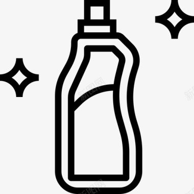 清洁剂清洁和家务3线性图标图标