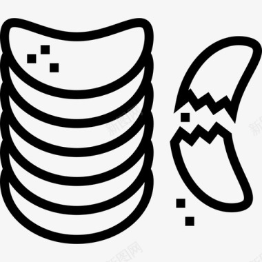 玉米片玉米片快餐12直系图标图标