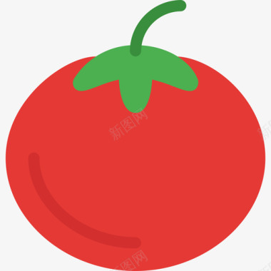 番茄食品89扁平图标图标