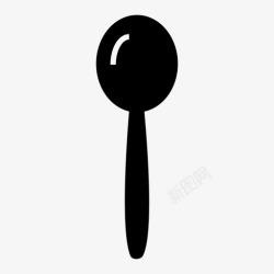 深色勺子勺子餐厅深色图标高清图片
