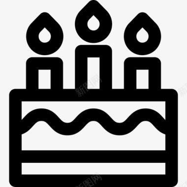 蛋糕35岁生日直系图标图标