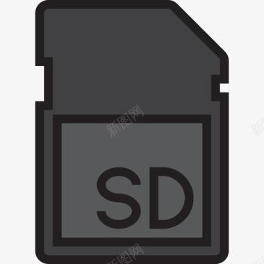 Sd卡技术38线性彩色图标图标