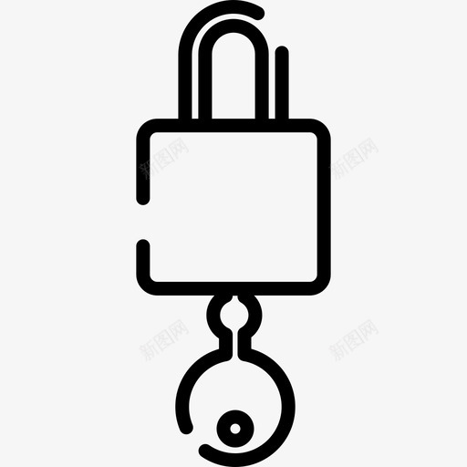 打开挂锁安全29线性图标svg_新图网 https://ixintu.com 安全29 打开挂锁 线性