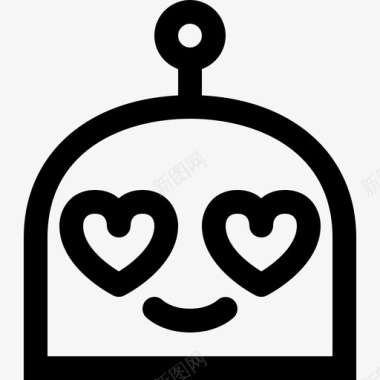 机器人恋爱表情图化身表情符号图标图标