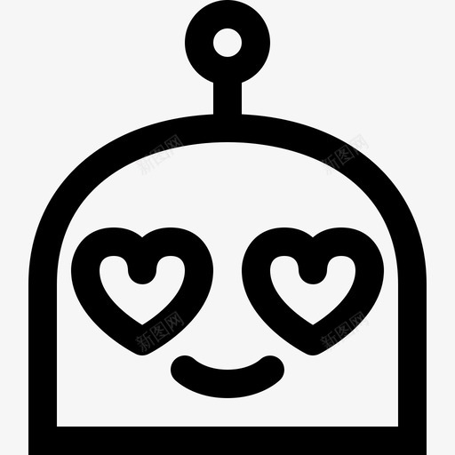 机器人恋爱表情图化身表情符号图标svg_新图网 https://ixintu.com 化身 机器人恋爱表情图 脸 表情符号