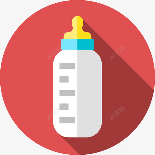 婴儿奶瓶婴儿38扁平图标svg_新图网 https://ixintu.com 婴儿38 婴儿奶瓶 扁平