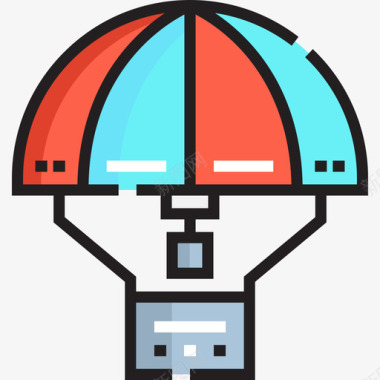 气球户外活动19线性颜色图标图标