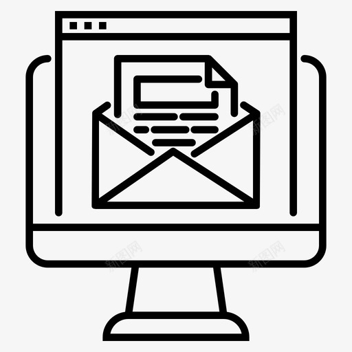 消息计算机开发图标svg_新图网 https://ixintu.com web web开发线条艺术 开发 消息 计算机 通知 邮件