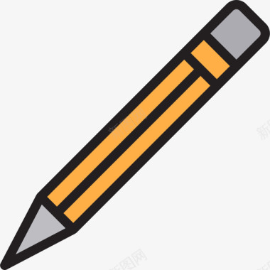 铅笔33学校线颜色图标图标