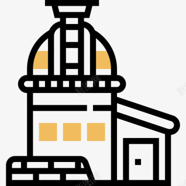 天文台航天技术3黄影图标图标