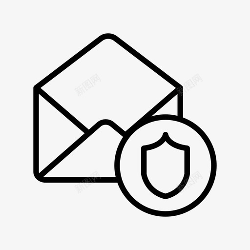邮件保护信封信件图标svg_新图网 https://ixintu.com 信件 信封 安全 邮件保护 邮件图标