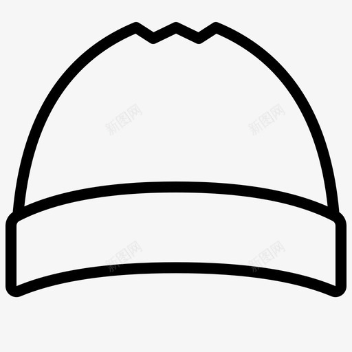 毛线帽配件服装图标svg_新图网 https://ixintu.com 时装 服装 毛线帽 轮廓帽 配件