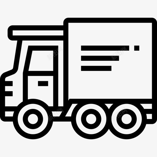 卡车工程车辆2直线图标svg_新图网 https://ixintu.com 卡车 工程车辆2 直线