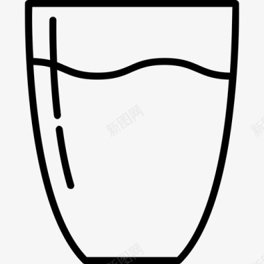 一杯水家用电器2线性图标图标