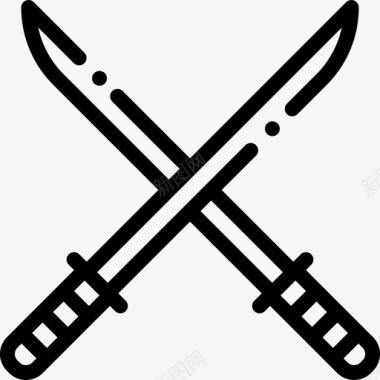 武士刀武术10直系图标图标