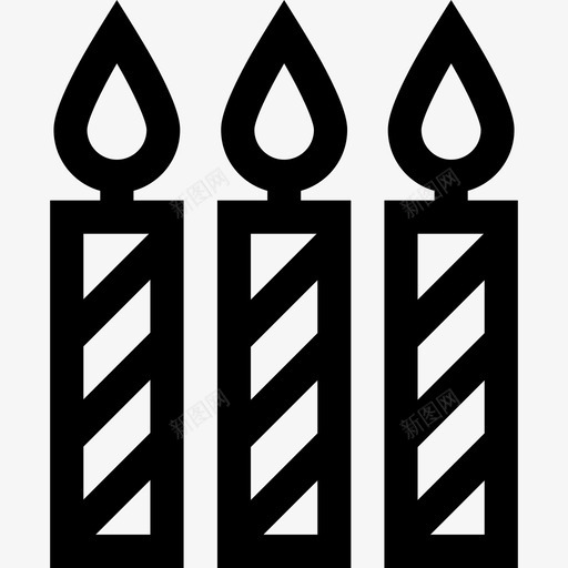 蜡烛派对43直系图标svg_新图网 https://ixintu.com 派对43 直系 蜡烛