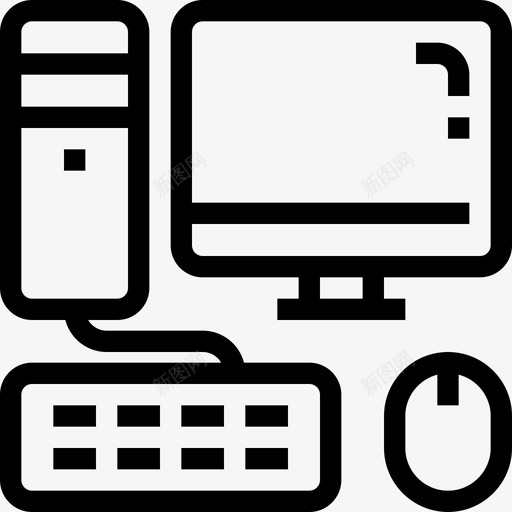 Pc计算机和硬件5线性图标svg_新图网 https://ixintu.com Pc 线性 计算机和硬件5