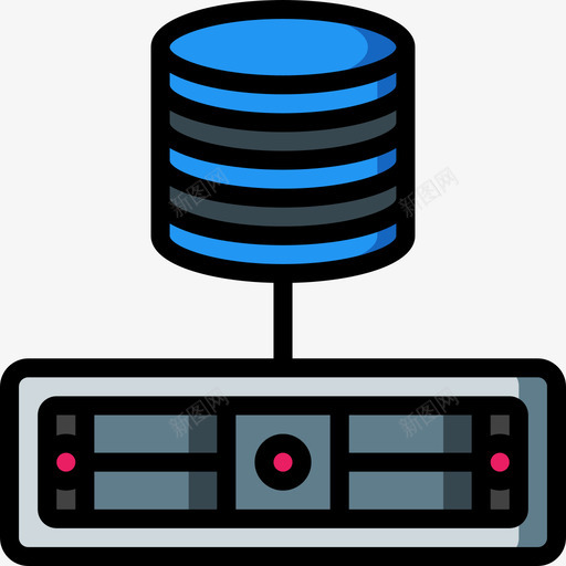 服务器网络和数据库10线性颜色图标svg_新图网 https://ixintu.com 服务器 线性颜色 网络和数据库10