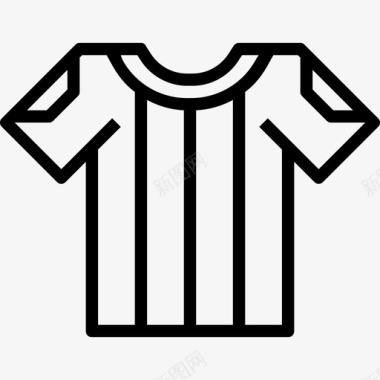 足球运动衫足球元素3直线型图标图标