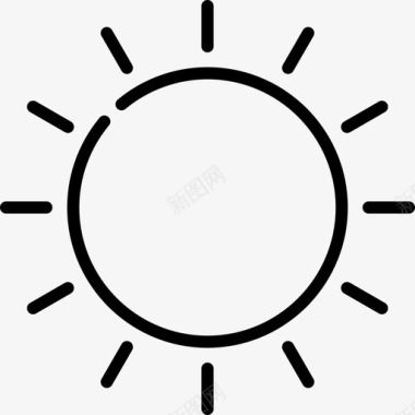 太阳热带19直线型图标图标