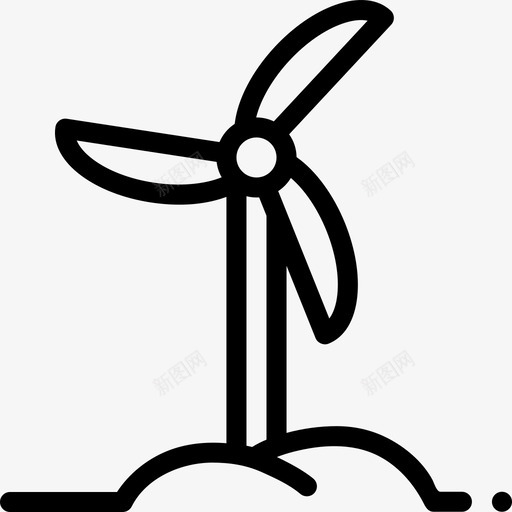 风力涡轮机技术42线性图标svg_新图网 https://ixintu.com 技术42 线性 风力涡轮机