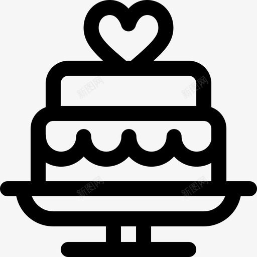 结婚蛋糕派对庆典6直系图标svg_新图网 https://ixintu.com 派对庆典6 直系 结婚蛋糕
