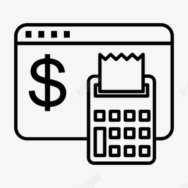电子支付账单信用卡图标图标
