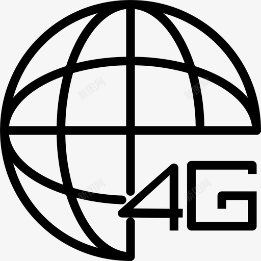 4g移动功能线性图标svg_新图网 https://ixintu.com 4g 移动功能 线性