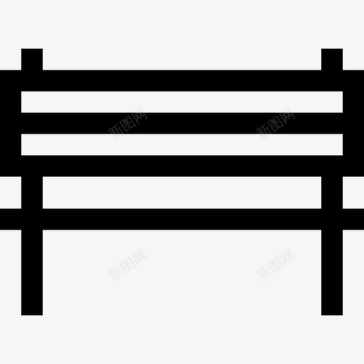 长凳城市24直线型图标svg_新图网 https://ixintu.com 城市24 直线型 长凳