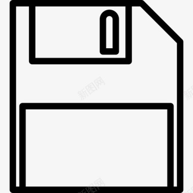 软盘计算机设备线性图标图标