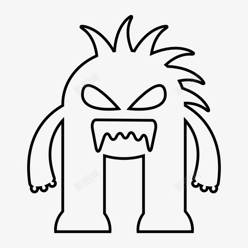 怪物愤怒野兽图标svg_新图网 https://ixintu.com 卡通 怪物 怪物线 恶魔 愤怒 野兽