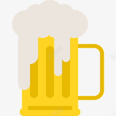 啤酒派对和庆祝5平淡图标图标