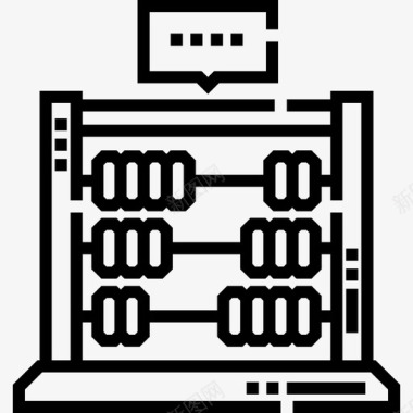 算盘学习31直线图标图标