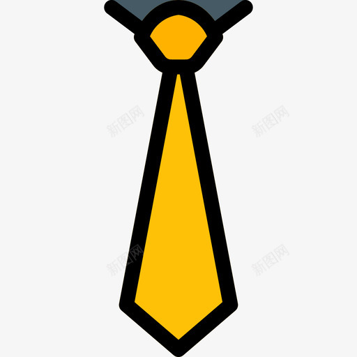 领带衣服和附件2线颜色图标svg_新图网 https://ixintu.com 线颜色 衣服和附件2 领带