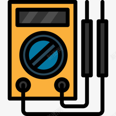 电压表汽车修理4线颜色图标图标