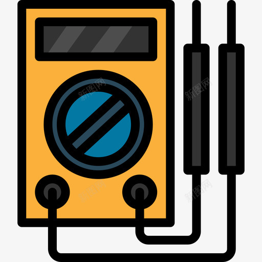 电压表汽车修理4线颜色图标svg_新图网 https://ixintu.com 汽车修理4 电压表 线颜色