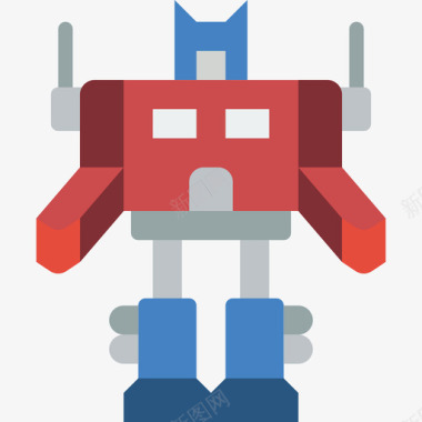 机器人玩具29扁平图标图标