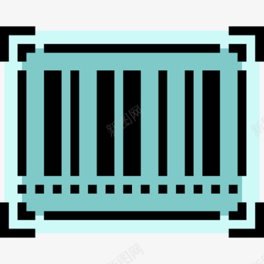 条形码电子商务65线性颜色图标图标